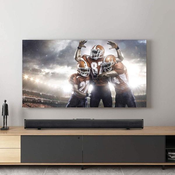 

leory 40w bluetooth speaker tv soundbar powerful bass 4 units subwoofer dsp technology home theater aux tf card usb opt coa