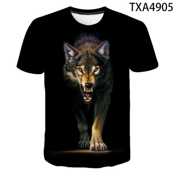 

animal wolf boy girl printed summer cool 3d print shirts comics funny funny men clothing