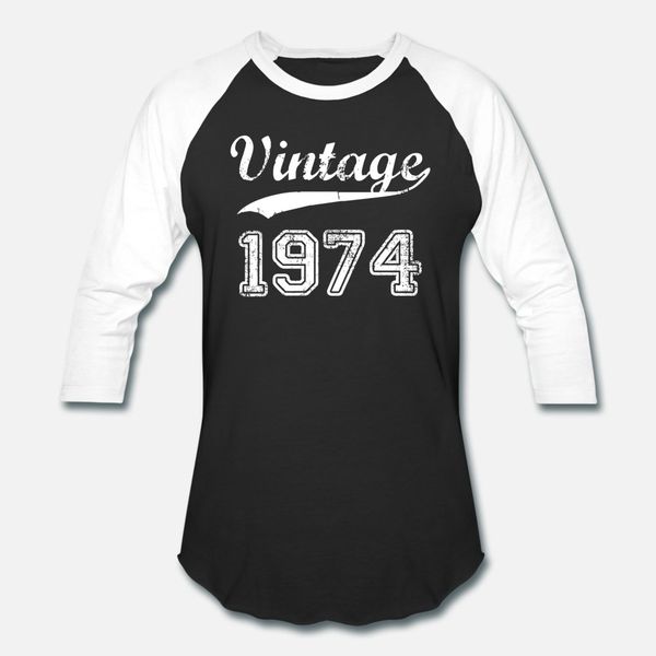 

1974 t shirt men personalized tee shirt crew neck basic solid cute comical summer unique shirt, White;black