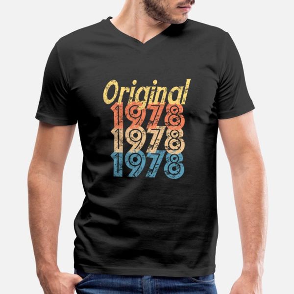 

1978 40th vintage retro birthday t shirt men printed short sleeve o-neck clothing famous authentic spring unique shirt