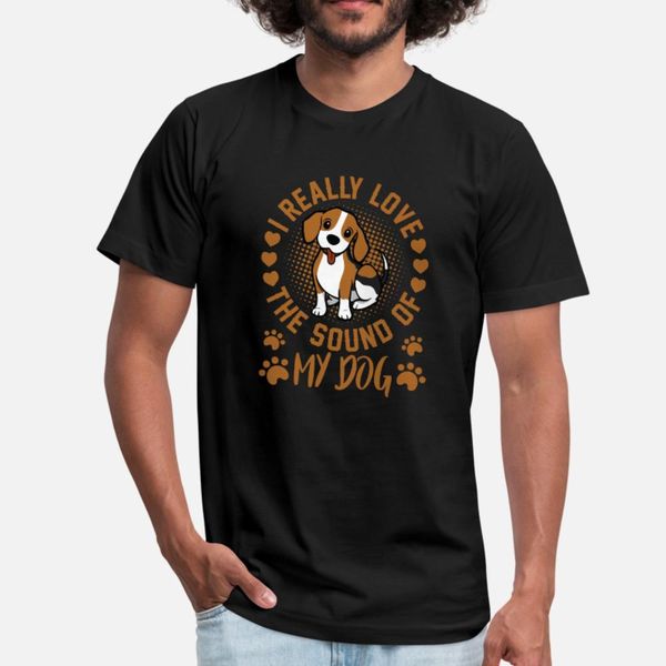 

i really love the sound of my dog doggy tees art t shirt men print short sleeve crew neck homme anti-wrinkle humor summer style shirt