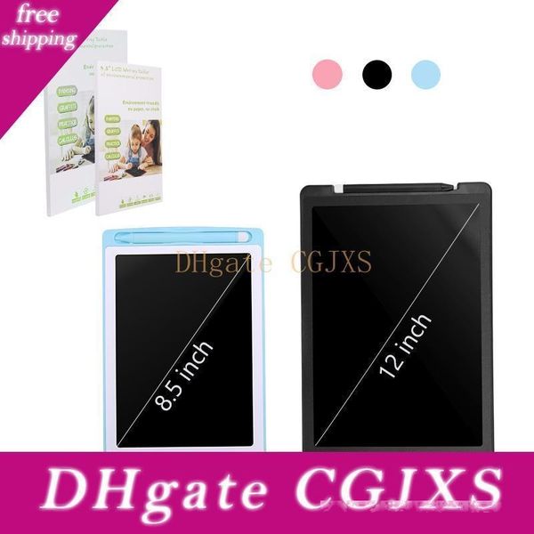 

8 .5 inch writing board hight light 12 inch lcd drawing tablet partially erasable blackboard paperless handwriting pad upgraded pen kids gif