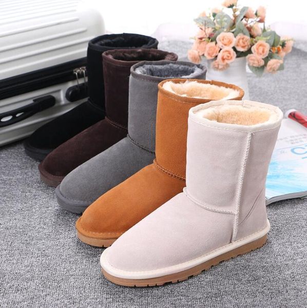 

2020 australia sell classic short women snow boots fur integrated keep warm boots shoes wgg w is the u christmas gift us4-uds12, Black