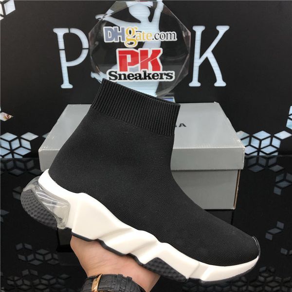 

selling original 2020 women men sock walking shoes black white red speed trainer sports sneakers boots casual shoe mens 36-45