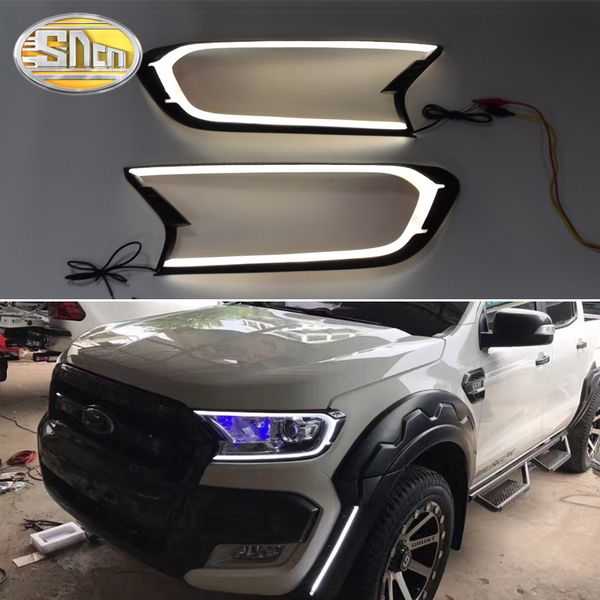 

2pcs led daytime running light for ranger t7 t8 2020 - 2020 waterproof 12v led drl lamp car headlight eyebrow decoration