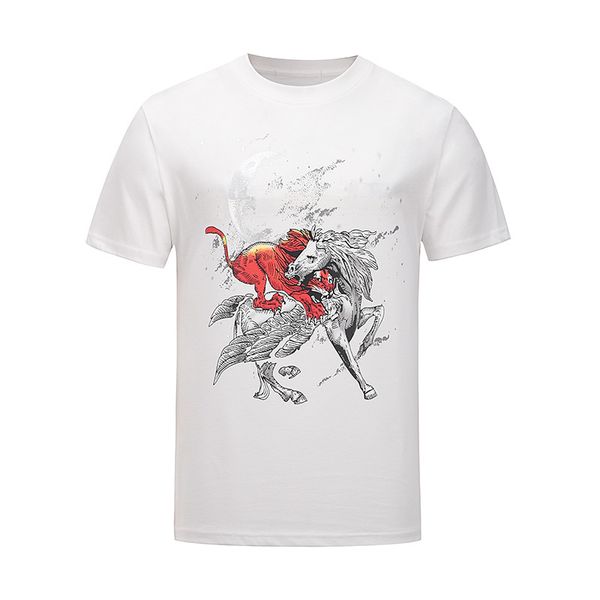 

men's t-shirt hip hop fashion print men's t-shirt short sleeve men's women's t-shirt polo size m-xxl, White;black