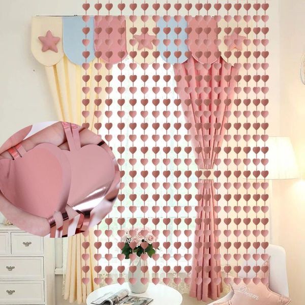 

heart shaped rain curtain tinsel curtain backdrop curtains wedding birthday door hanging party decoration supplies p props