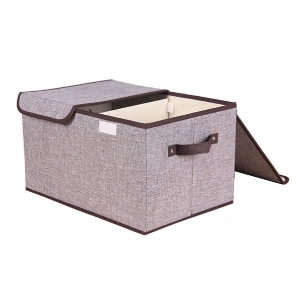 

2 lattice bins storage box clothes non-woven cubes organizer with lid drawers