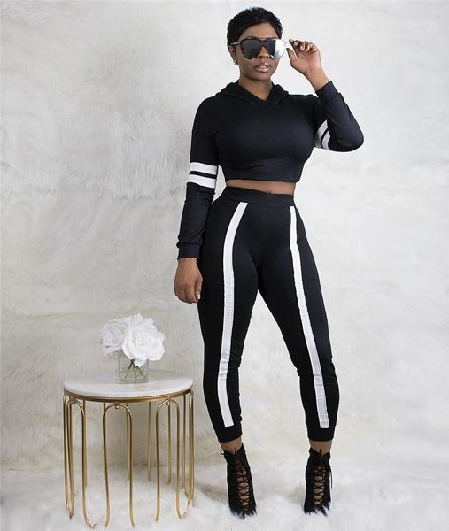 

designer tracksuits fashion long sleeve panelled womens 2pcs sets casual females clothing solid color womens, Gray