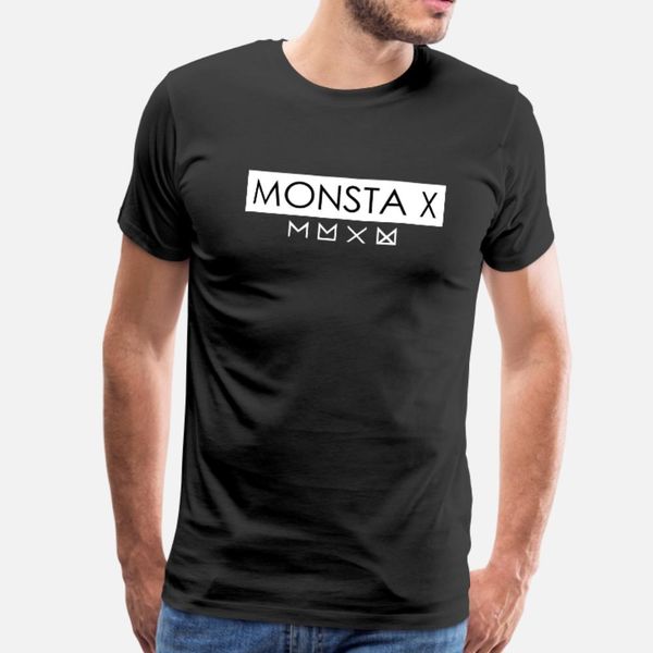 

monsta x t shirt men personalized tee shirt o-neck costume anti-wrinkle comfortable spring letters shirt