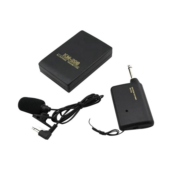 

wireless microphone collar clip-on portable lavalier neck mic system with fm transmitter receiver lapel clip mic microphone