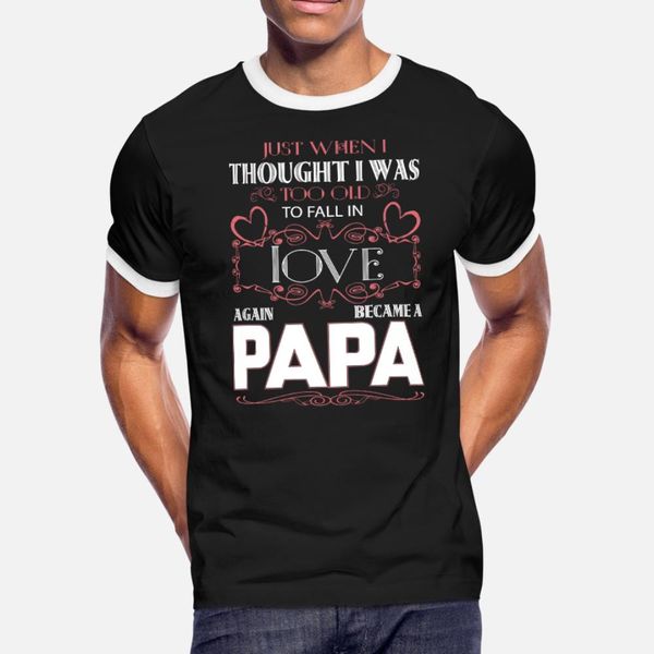 

papa love again became a papa gifts t shirt men customized short sleeve size s-3xl basic solid graphic humor summer style cool shirt