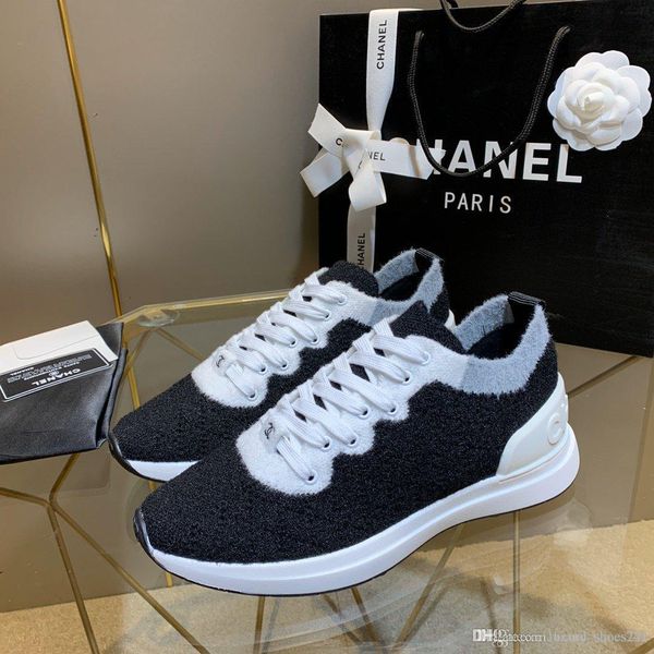 

brand luxury ladies casual shoes, fashion color-blocking sweater knitted sneakers, size 35-41 with original box,zz
