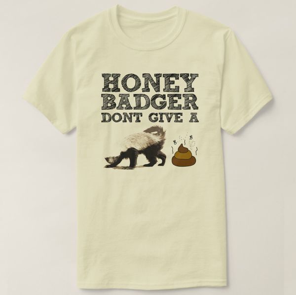 

2019 printed men t shirt cotton short sleeve honey badger dont give a poo t-shirt women tshirt
