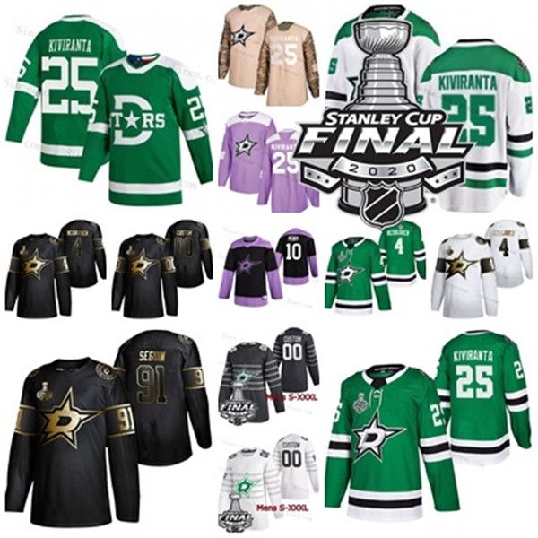 

25 joel kiviranta 2020 stanley cup finals jamie benn tyler seguin radulov heiskanen pavelski bishop khudobin zuccarello dallas stars jersey, Black;red