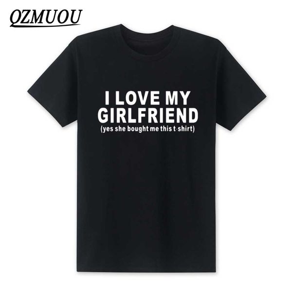 

2020 новая мода я люблю my girlfriend funny напечатанной mens друга подарков t рубашка tshirts хлопка с коротким рукавом футболки размер xs