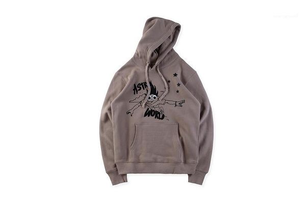

embroidery designer mens hoodies spring autumn hiphop oversize sweatshirts pullovers astroworld, Black