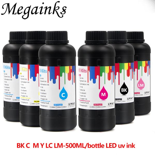 

ink refill kits 500ml led uv for roland mimaki mutoh dx4 dx5 dx6 dx7 printhead desk& large format flatbed inkjet printer soft + hard