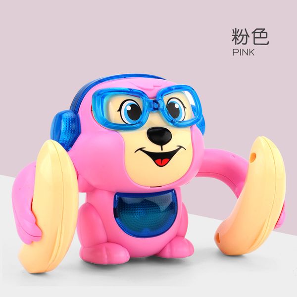 

interesting electric rolling little monkey flip over crawling sound and light boy girl baby baby educational toy