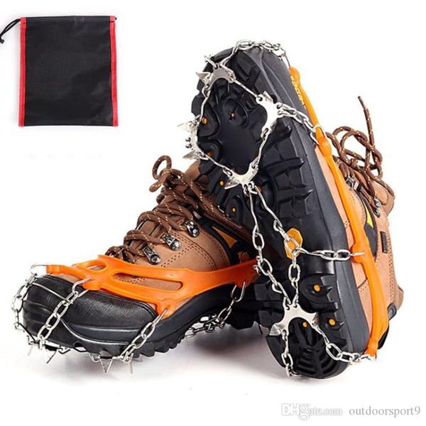 

10-tooth claw stainless steel chain shoes ice claw non-slip shoe cover snow hiking climbing traction splint grip slippery