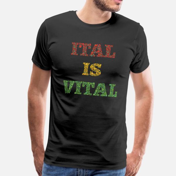 

ital is vital rasta reggae gift idea t shirt men design tee shirt plus size 3xl cool loose comical spring autumn natural shirt