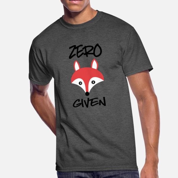 

zero fox given t shirt men design short sleeve s-xxxl clothes famous breathable summer standard shirt