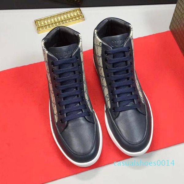 

2021 comfortable men ' ;s high sneaker sports mens shoes fashion classic footwears lace -up casual vintage men shoes scarpe sportive c1, Black