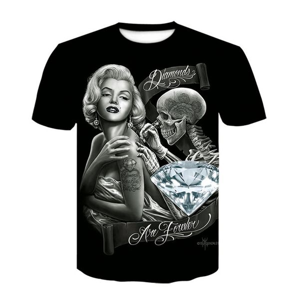 

lyprerazy music dj for men 3d skull print hip pop neutral new oversized 3d print shirts graphic hentai horror men clothing