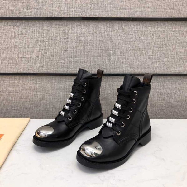

new shoes women autumn/winter mid caif genuine leather women boots metal decor low heels boots zapatos de mujer, Black