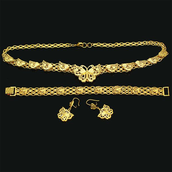 

eternal pretty real 22k 23k 24k thai baht yellow gp fine solid gold pendant necklace earrings bracelet jewelry, Silver