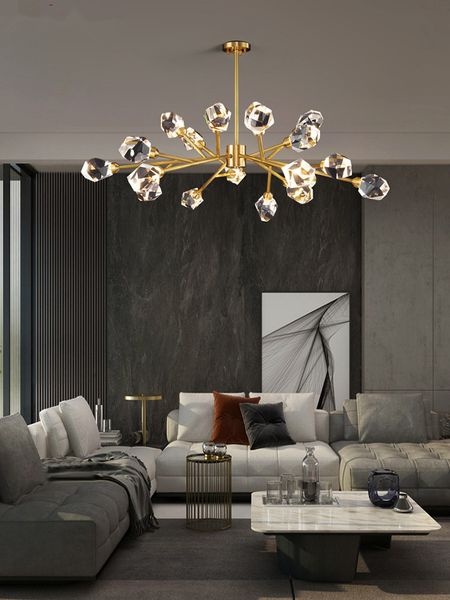 

luxury ceiling crystal copper chandelier living room brass chandelier lighting dining gold led lustre kitchen fixture lighting bedroom