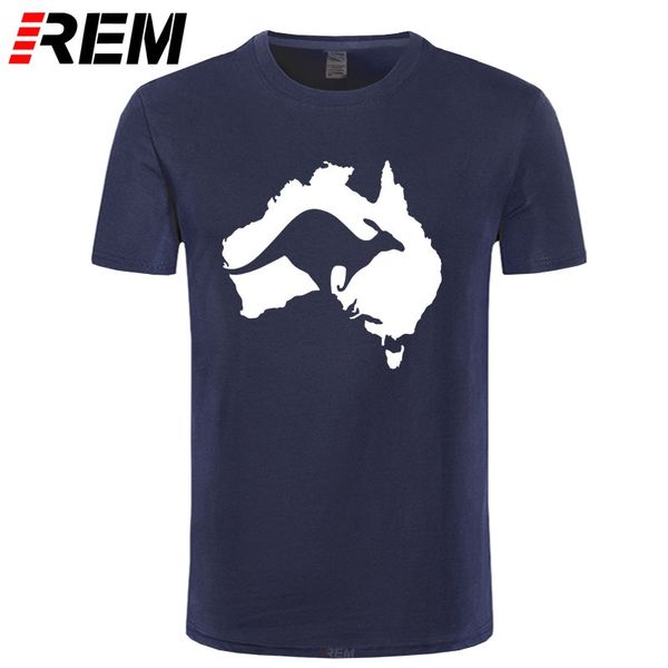 

rem cool australia map kangaroo t shirt men cotton o-neck summer style short sleeve australia t-shirt tee
