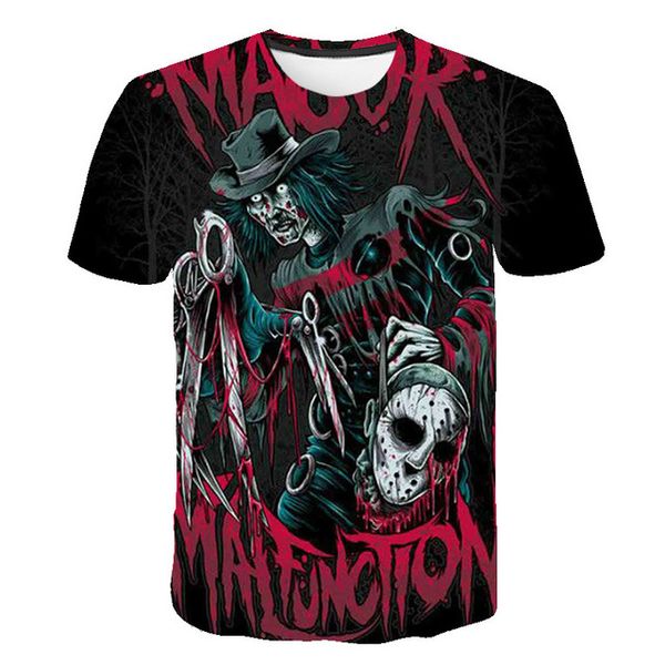 

horror skull retro rock selling 3d print shirts harajuku kawaii oversized men clothing