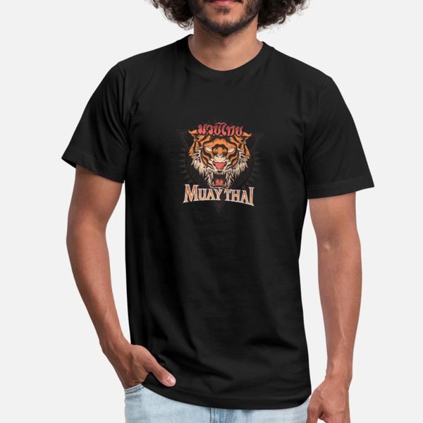 

tigar muay thai mma vintage kickboxing training t shirt men knitted short sleeve o neck family famous funny spring family shirt