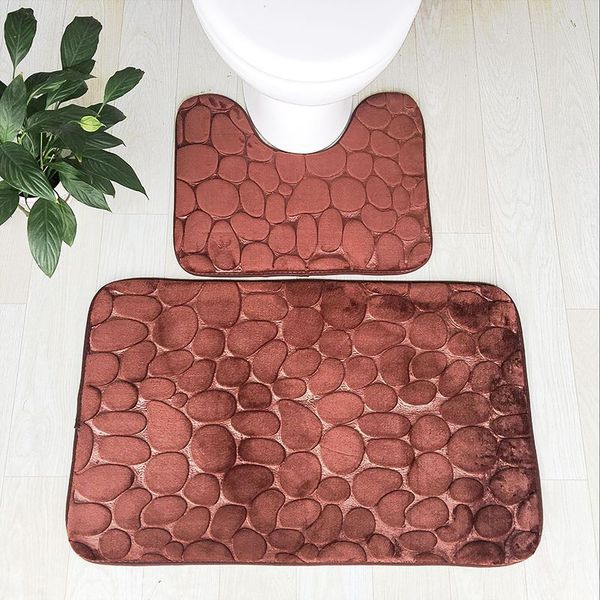 

bath mats 5 solid colors 2 pcs/set toilet seat cover mat quality bathroom rugs anti slip soft flannel wc j