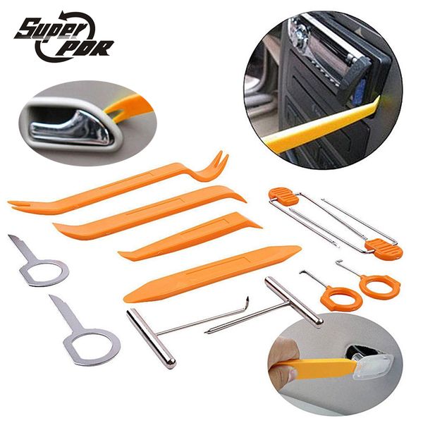 

super pdr 12pcs car stereo installation kits paintless dent removal tool kit car radio tool radio panel door clip panel trim