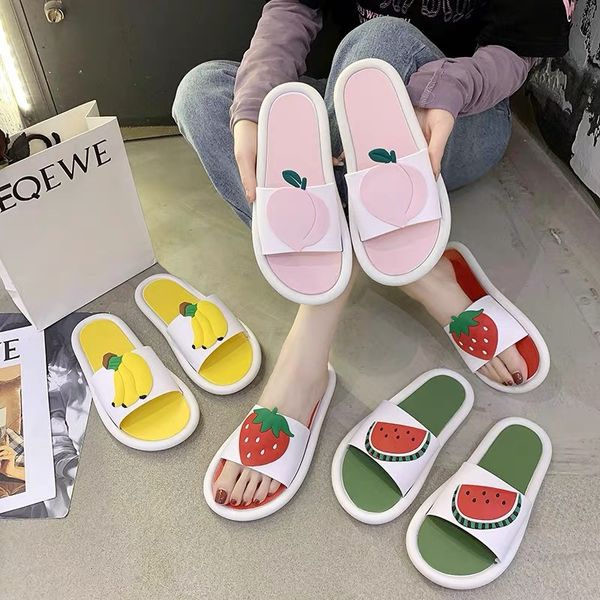

fruit 2020 new lovely and exquisite soft soled slippers summer women's home bathroom bath antiskid silent cartoon sandals, Black