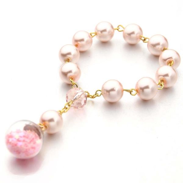 

angel baptism favors pink glass pearl favors recuerditos para bautizo finger rosaries christening communion, Black