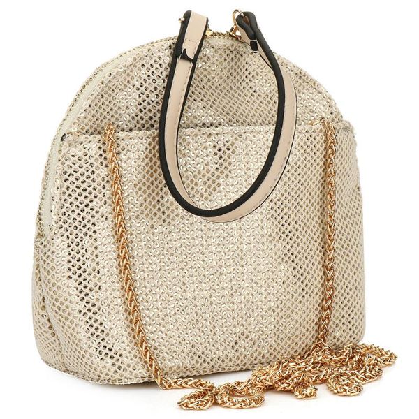 

sequined handbag female hollow fashion chain sling bags for women 2020 ladies hand bags sliver gold phone wallets purse shoulder