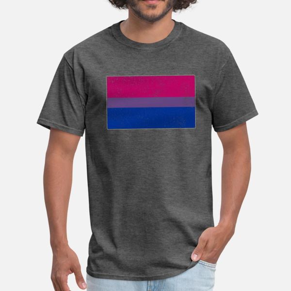 

distressed bisexual pride flag t shirt men print short sleeve s-3xl clothing gift new style summer style standard shirt