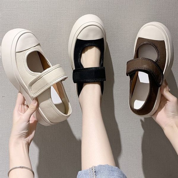 

2020 spring new muffin thick sole mary jane shoes women's internet popular same style college style single shoes for women, Black