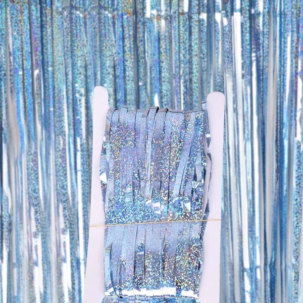 

1m 2m metallic foil fringe shimmer backdrop wedding party wall decoration p booth backdrop tinsel glitter curtain