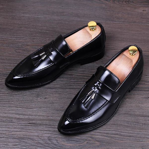 

new four seasons business casual single shoes dress shoes men's japanese gentleman banquet wedding, Black
