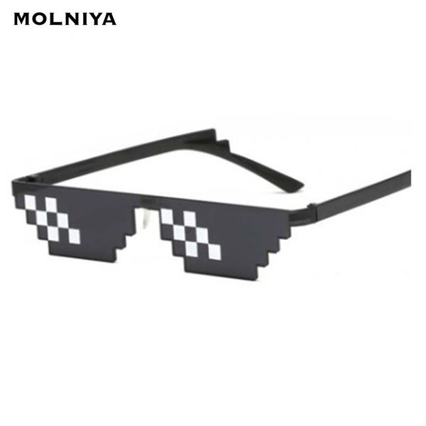 

mosaic sunglasses fashion men women pixel sun glasses pc anime get-together eyewear uv400, White;black