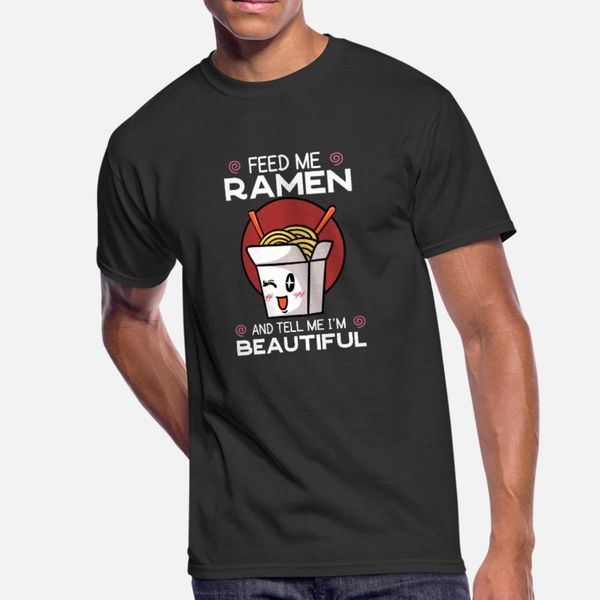

feed me ramen t shirt men designs 100% cotton o neck solid color crazy fashion summer natural shirt