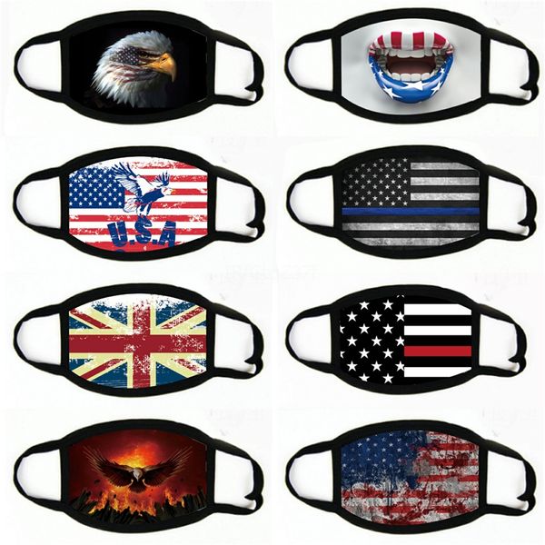 

взрослая маска 2020 американских выборы маски для лица флага сша пыла моющегося многоразовых лицо маска # 814, Black