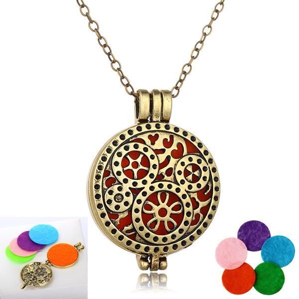 

pendant gear vintage necklace women sweater essential chain locket diffuser business jewelry 23.62 necklace 417q clock oil for men gift ummm