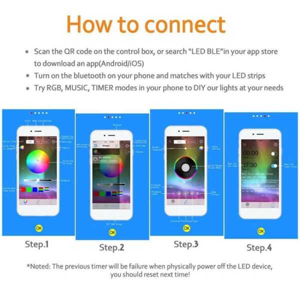 

1pcs atmosphere lights app 1pc music 1x control 1* 4x led rgb light kit