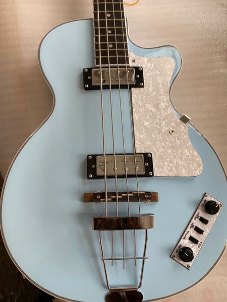 

1950 hofner contemporary hct 500/2 violin club bass light green electric guitar 30 inch short scale, white pearl pickguard