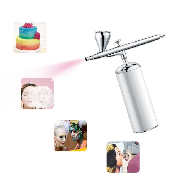 

dual action airbrush mini kit compressor air brush protable 0.3mm nozzle paint spray gun for cake decorating makeup tattoo nail